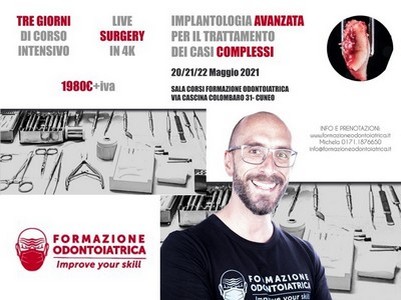 Tre giorni di corso intensivo, live surgery in 4K (Dr. Federico Tirone)