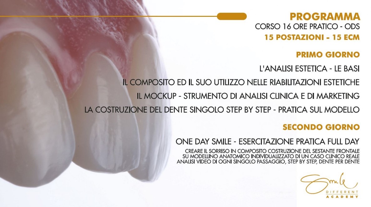 ONE DAY SMILE - Programma. Dott. Giorgio Atzeri ONE DAY SMILE - Programma. Dott. Giorgio Atzeri