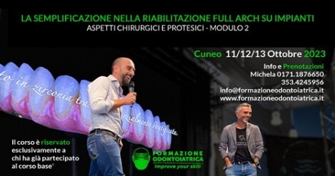 Riabilitazione full arch, corso avanzato - Tirone & Rolando