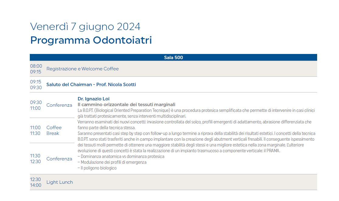 Programma 1 Ivoclar 2024 | Odontoiatria Italia