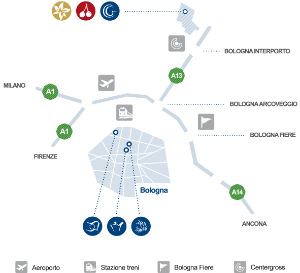 Mappa Hotel Bologna